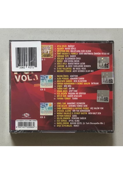 Türkçe Pop Vol 1 3 CD 30 Şarkılık CD Seti (Jelatininde Sıfır Orjnal 3 Cd)