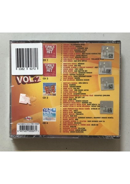 Türkçe Pop Vol 2 4 CD 48 Şarkılık CD Seti (Jelatininde Sıfır Orjnal 4 Cd)