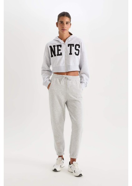 NBA Brooklyn Nets Crop Kalın Fermuarlı Sweatshirt D2362AX24AU fiyatları