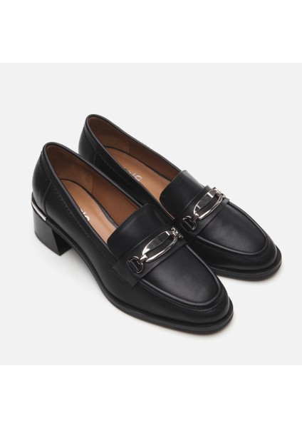 01AYH291040A100 HAKIKI Deri Siyah Kadın Loafer