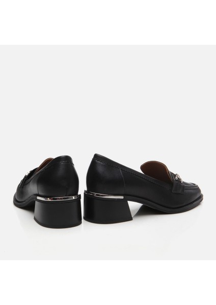 01AYH291040A100 HAKIKI Deri Siyah Kadın Loafer