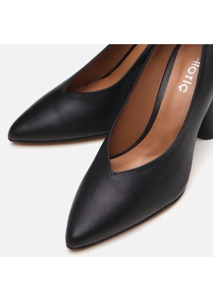 01AYH293920A100 HAKIKI Deri Siyah Kadın Stiletto
