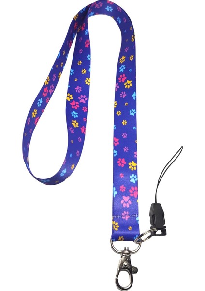 Desenli Boyun Ipi Telefon Askısı