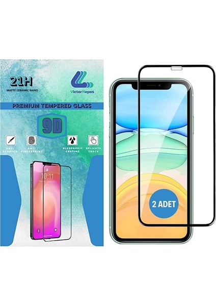 Apple iPhone XR-11 Uyumlu Uçtan Uca Tam Koruma 9d Mat Nano Seramik Ekran Koruyucu 2'li