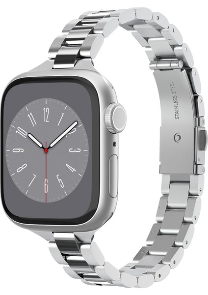 Modern Fit 316L Apple Watch Band Serisi 9/8/se2/7/6/se/5/4/3/2/1 41MM/40MM/38MM Için Tasarlanmıştır - Gümüş