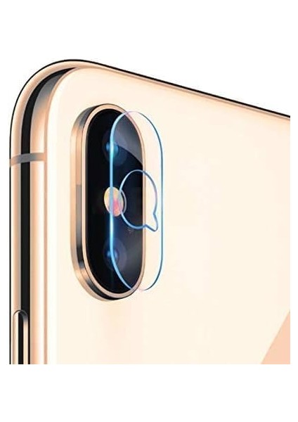 Apple iPhone Xs Max Uyumlu Kamera Koruyucu Cam (Şeffaf)