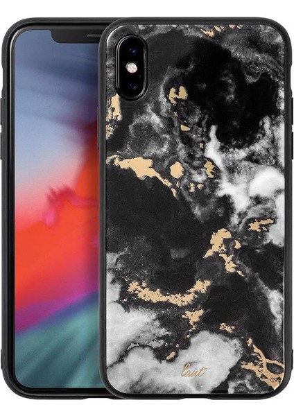 iPhone X/xs Için Mineral Kılıf Tempered Glass, Siyah