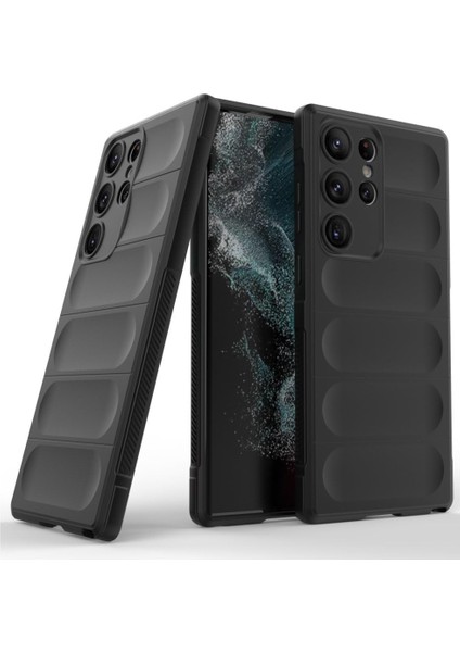 Galaxy S23 Ultra Uyumlu Kılıf Bonic Parmak Izi Bırakmayan Kılıf Içi Kadife Silikon Kılıf Kamera Koruyuculu Darbeye Karşı Dayanıklı Kılıf Samsung Galaxu S23 Ultra ile Uyumlu Kılıf (Gece Siyahı)