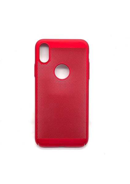 X/xs Uyumlu Delikli Sert Rubber Silikon Kılıf (Kırmızı)