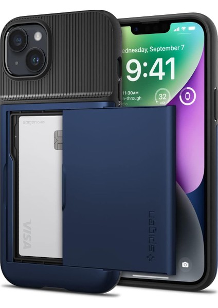 iPhone 14 Plus Kılıf Slim Armor Cs Navy Blue - ACS04913