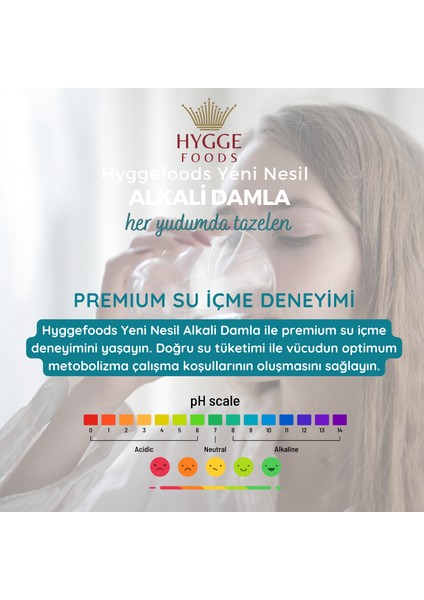 Hyggefoods Yeni Nesil Alkali Damla Trend 5'li Paket Beauty Relax Detox Sport Immune pH Arttırıcı