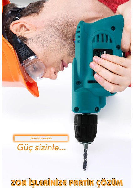 240V 60Hz Profesional 580W Metal Şanzıman 10mm Elektrikli Matkap