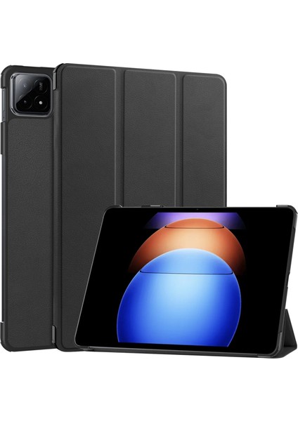Xiaomi Pad 6s Pro Siyah Için Akıllı Deri Tablet Kılıfı (Yurt Dışından)