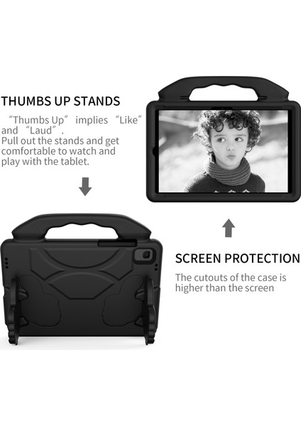 Braket Eva Tablet Kılıfı Xiaomi Redmi Pad 10.6 2022 Siyah (Yurt Dışından) modelleri