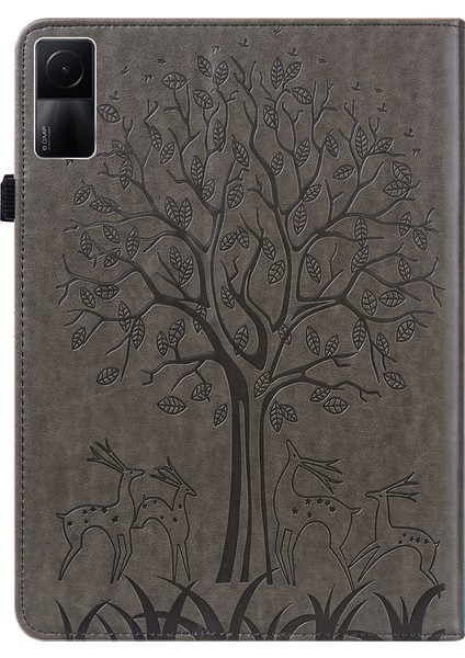 Ağaç ve Geyik Tablet Kılıfı Xiaomi Redmi Pad 10.61 2022 Gri (Yurt Dışından) modelleri