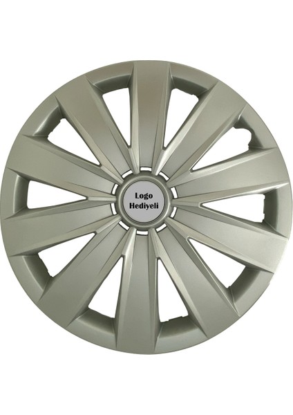 Dacia Sandero Uyumlu 4 Adet Kırılmaz Jant Kapağı 14" Inç (Logo Hediyeli)