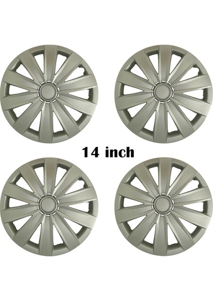Dacia Sandero Uyumlu 4 Adet Kırılmaz Jant Kapağı 14" Inç (Logo Hediyeli)