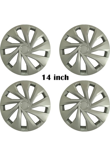 Renault Toros Uyumlu 4 Adet Kırılmaz Jant Kapağı 14" Inç (Logo Hediyeli)