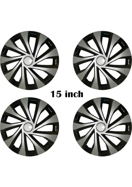 Mitsubishi L200 Uyumlu 4 Adet Kırılmaz Jant Kapağı 15" Inç (Logo Hediyeli)