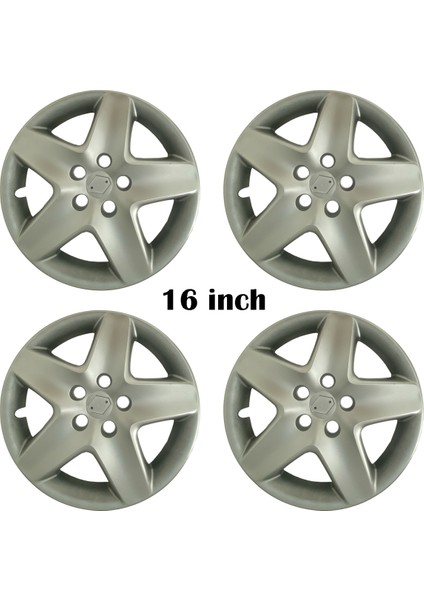 Dacia Duster Uyumlu 4 Adet Kırılmaz Jant Kapağı 16" Inç (Logo Hediyeli)