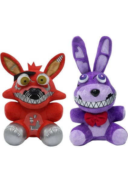 Fnaf Güvenlik Ihlali Peluş Seti - Beş Gece Peluş Çocuk Seti - Beş Gece Oyun Hayranları Için Hediye - Peluş Figürler Oyuncak (2 Adet) (FNAF3214520) (Yurt Dışından)