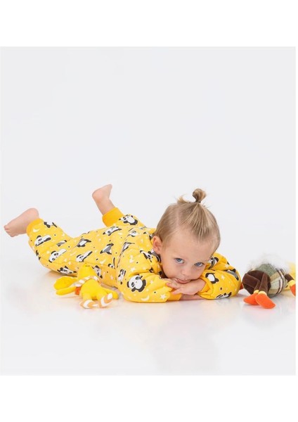 Minigimin Cicileri Erkek ve Kız Çocuk Kalın Elyaf Dolgulu 2.5 Tog Desenli Uyku Tulumu - Sarı fiyatları
