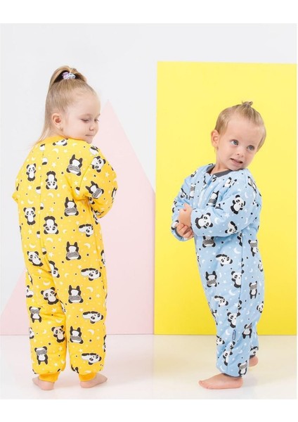 Minigimin Cicileri Erkek ve Kız Çocuk Kalın Elyaf Dolgulu 2.5 Tog Desenli Uyku Tulumu - Sarı modelleri