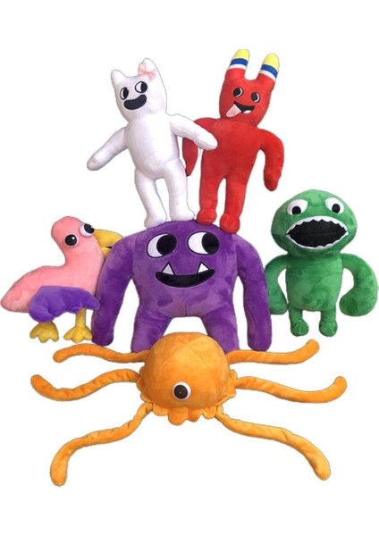 Gökkuşağı Miyav 6 Pcs Gökkuşağı Miyav Banban Peluş Oyuncaklar Hayranlar ve Arkadaşlar Için Dolması Hayvan Peluş Çocuk Oyuncakları Doğum Günü Partisi Tatil Için Hediye Doğum Günü (6 (Yurt Dışından)