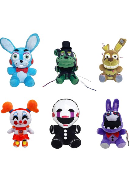 Fnaf Peluş Çocuk Oyunu Fnaf 7 Inç, Peluş Çocuk Oyuncak Fan Hediye Çocuk Hediyesi (6 Adet) (Yurt Dışından)