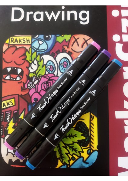 Çizim Defteri Marker Çizim Defteri ve Marker Kalem (Çift Uçlu) fırsatları