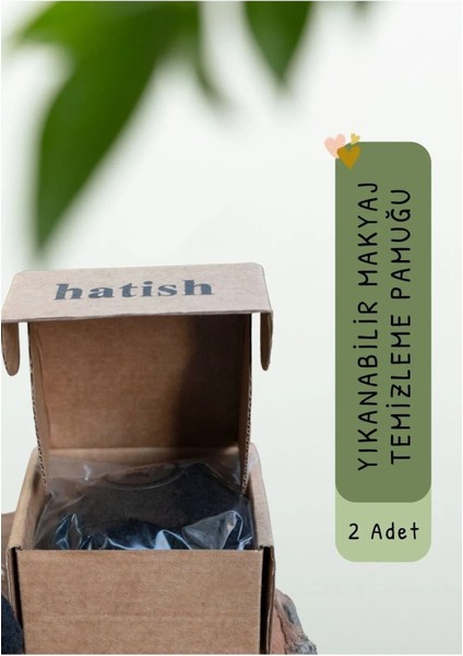 Yıkanabilir Makyaj Temizleme Pamuğu 2 Adet Siyah