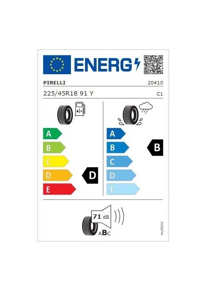 225/45 R18 91Y Cinturato P7 R-F (*) Oto Yaz Lastiği (Üretim Yılı: 2024) fiyatları