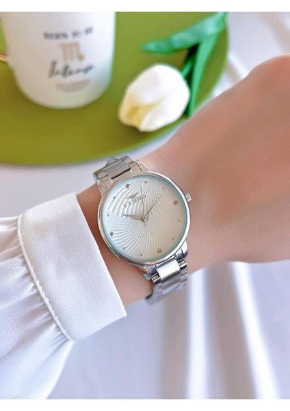 Çelik Kordon Iyon Kaplama Kasa 3 Atm Suya Dayanıklı Kadın Kol Saati+Bileklik EFL40115-YA fiyatları