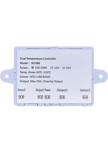 XK-W1088 Ac 110-220V Çift Dijital Göstergeli Termostat Sıcaklık Kontrol Cihazı 1500W fırsatları