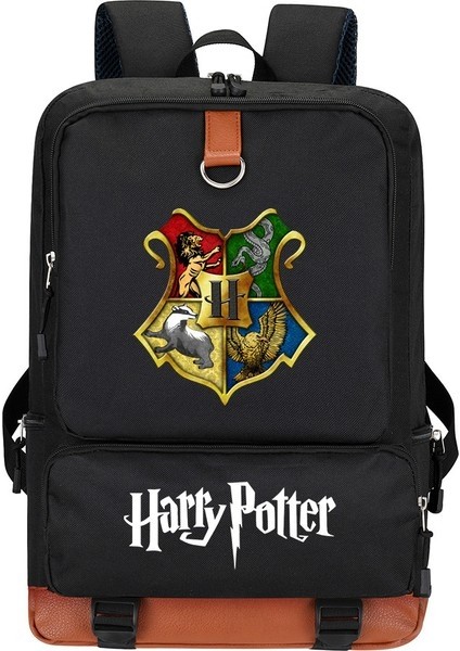 Qjqian Harry Potter Sırt Çantası Büyük Kapasiteli Öğrenci Okul Çantası (Yurt Dışından)