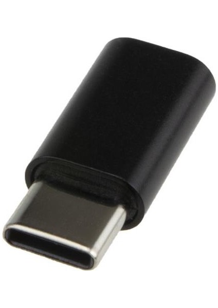 Micro USB Type-C Dönüştürücü Siyah Micro USB to Type-C Çevirici