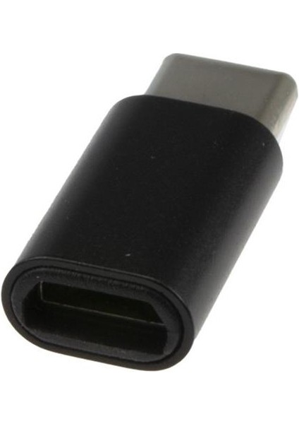 Micro USB Type-C Dönüştürücü Siyah Micro USB to Type-C Çevirici