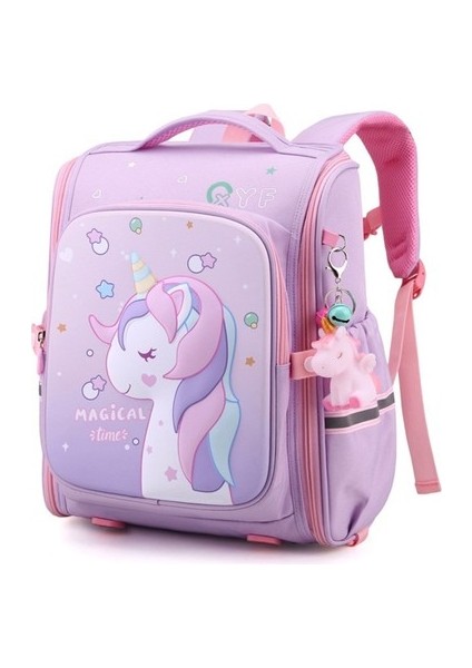 Unicorn Desen Baskılı Öğrenci Sırt Çantası (Yurt Dışından)