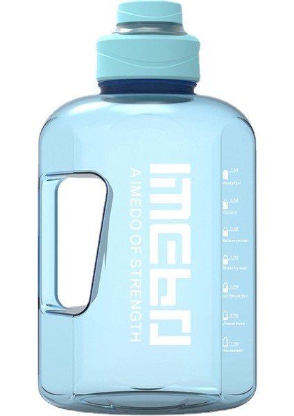 2200 ml Büyük Kapasiteli Spor Su Şişesi - Mavi (Yurt Dışından)