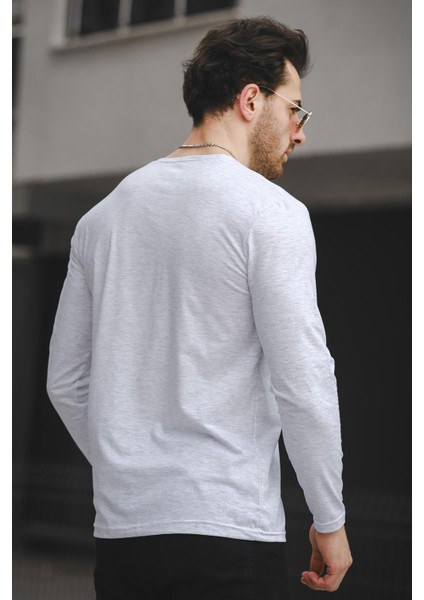 Mys Lion 4013 Slim Fit Likralı Uzunkol Basic Sweat
