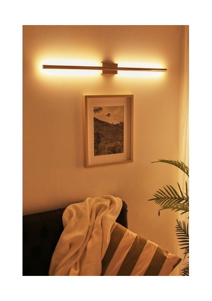 Lighting Art Store Kumandalı Dekoratif Duvar Aplik Banyo Aydınlatması Yatak Başı Aydınlatma Tablo Aydınaltması Ayna Üstü Aydınlatma 60CM 3000K