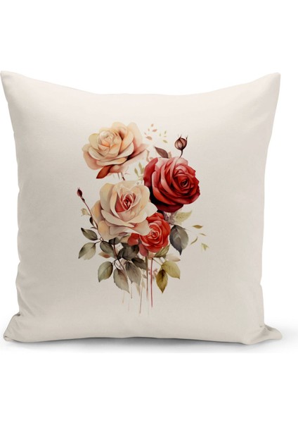 Flower/Vintage Serisi Çift Tarafı Dijital Baskılı 8'Li Kırlent Kılıfı Seti (Cushion Cover Set) modelleri