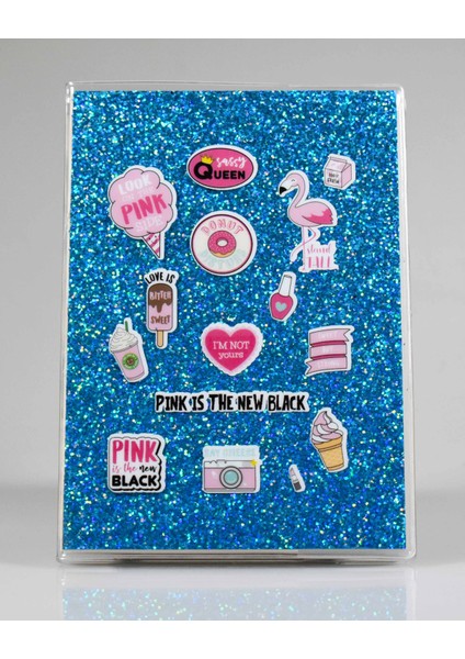 Pınk Mavi Simli Defter