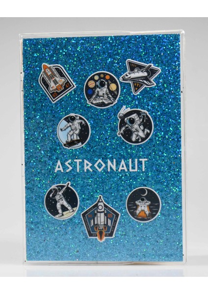 Astronot Mavi Simli Defter
