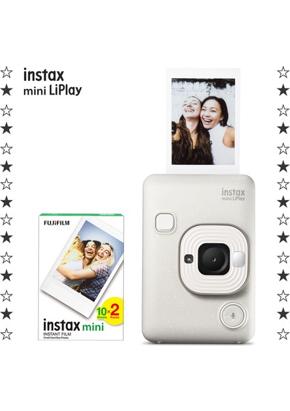 Instax Mini Liplay Hybrid Misty White Fotoğraf Makinesi 20'li Film fiyatları