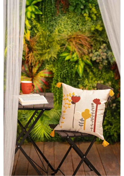 Kaktüs Bohem Punch Nakışlı Kırlent Kılıfı