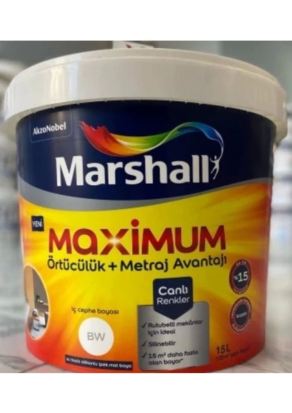 Maximum Mat 15 Lt Iç Cephe Boyası