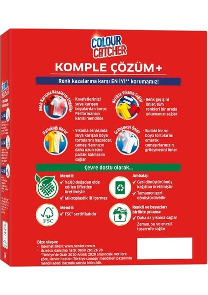 Colour Catcher Renk Koruyucu Mendil 50 'li Set (5pk*10)