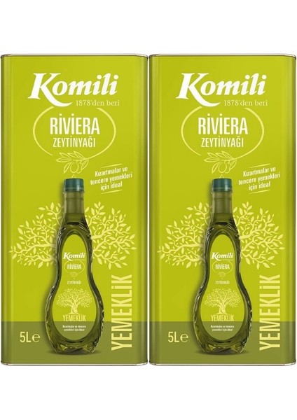 Komi'li Zeytinyağı 10lt Riviera (Teneke) (2pk*5lt)