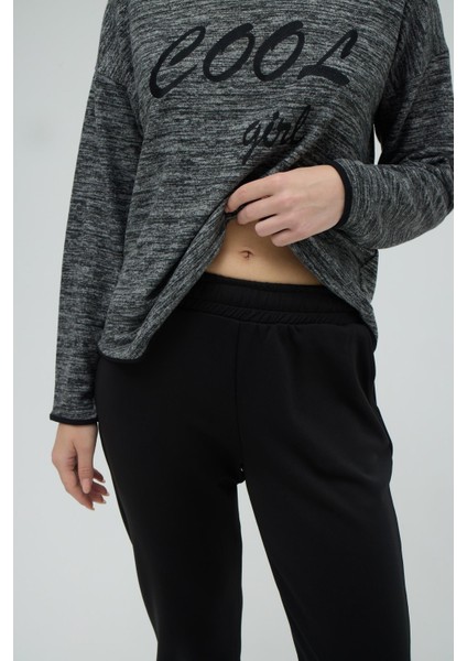 Kadın Uzun Kol Siyah Pijama Takım C5T5N8O02